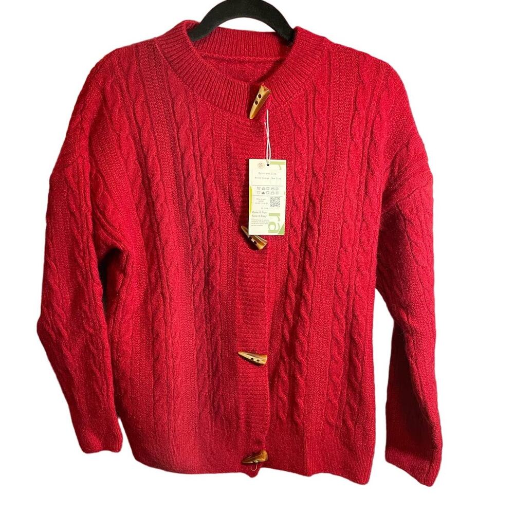 Halara Round Neck Button Front Plain Cardigan - One Size